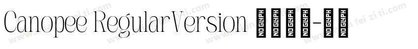 Canopee RegularVersion 1001字体转换